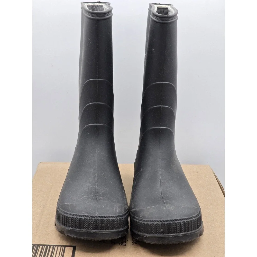 Kamik Stomp Rain Boots Black Kids Youth Boys Girls Size 4 Waterproof